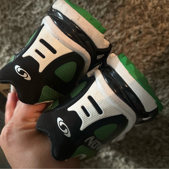 Salomon Red and Green Trail Shoes